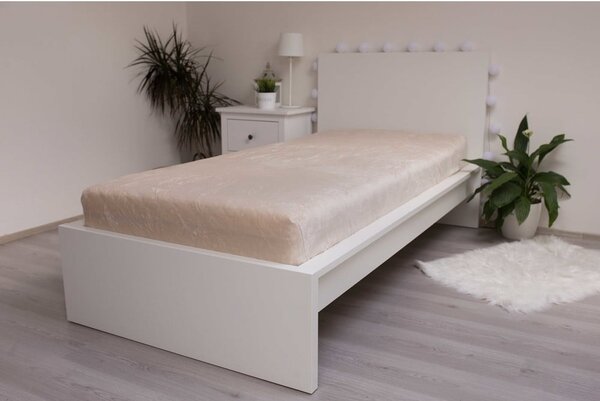 Lenzuolo con angoli color crema in microflanella 180x200 cm Basic – Jerry Fabrics