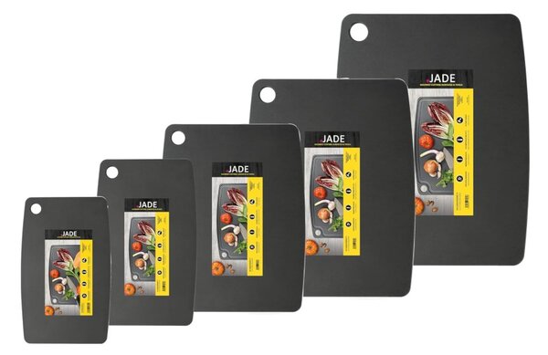 Jade Tagliere Gourmet Kitchen Nero 20,3x15cm Spessore 0,6cm Foro Laminato di Cellulosa Resistente al Calore 176°C