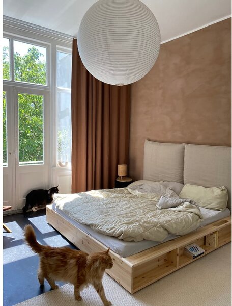 Letto matrimoniale in legno di pino con griglia 160x200 cm Ziggy - Karup Design