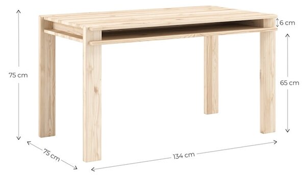 Tavolo da pranzo in pino massiccio 75x134 cm Tuck – Karup Design