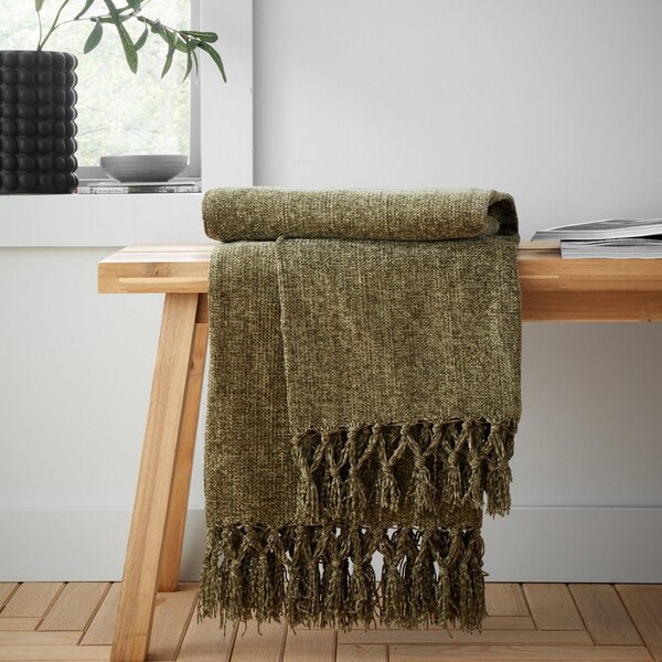 Coperta color kaki in ciniglia 130x170 cm Wilson – Catherine Lansfield