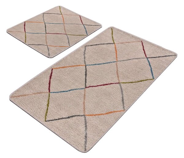 Set di tappetini per il bagno beige 2 pz 60x100 cm – Mila Home