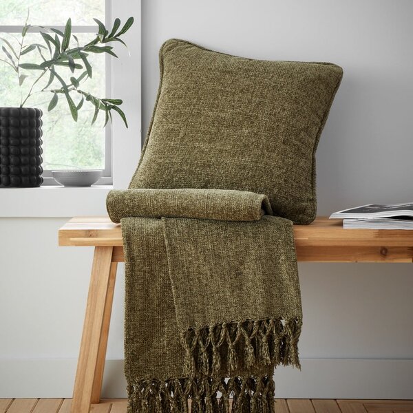 Coperta color kaki in ciniglia 130x170 cm Wilson – Catherine Lansfield
