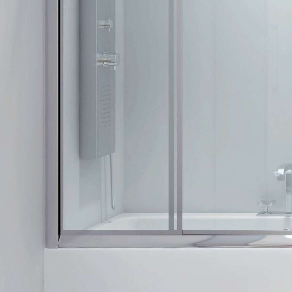 Kamalu box doccia per vasca 140x90cm apertura a scorrimento p2000s