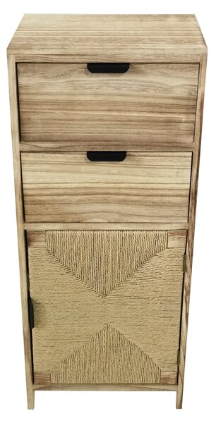 AZEL - mobiletto in legno con 2 cassetti e 1 anta
