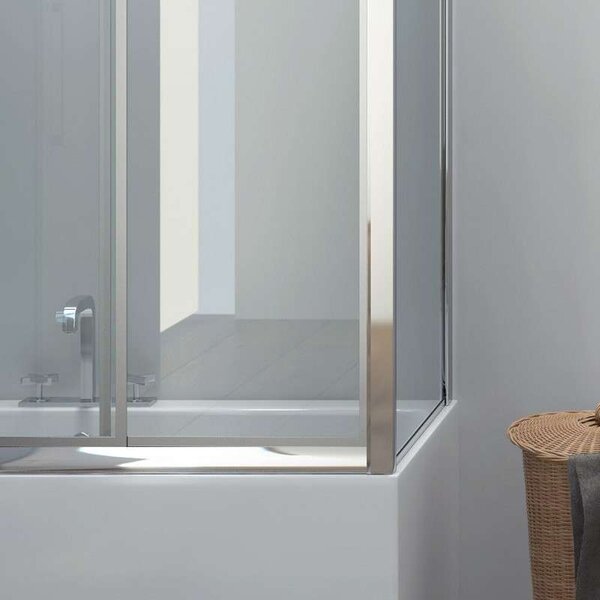Kamalu box doccia per vasca 140x90cm apertura a scorrimento p2000s