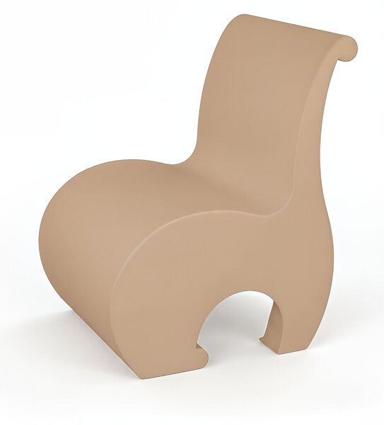 Poltrona Eddy, un vero gioiello di design in Polietilene, Dimensione 60x54x h 82 cm - Peso 10 kg design Ergonomico colore CAPPUCCINO