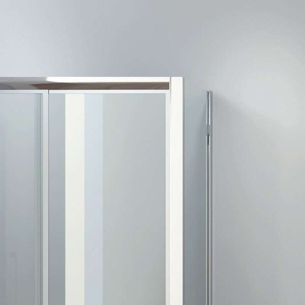 Kamalu box doccia per vasca 140x90cm apertura a scorrimento p2000s