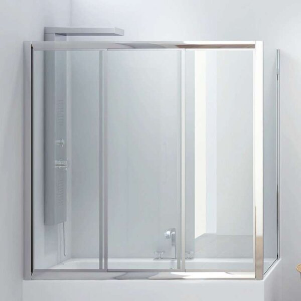Kamalu box doccia per vasca 140x90cm apertura a scorrimento p2000s