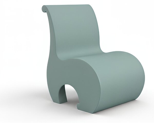 Poltrona Eddy, un vero gioiello di design in Polietilene, Dimensione 60x54x h 82 cm - Peso 10 kg design Ergonomico colore Ottanio