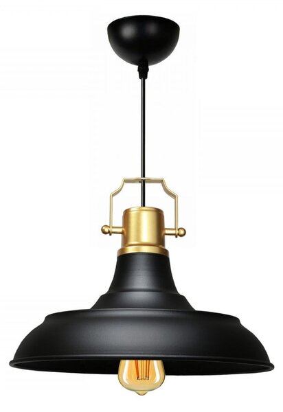 Lampadario nero con paralume in metallo ø 25 cm Tarsus – Opviq lights