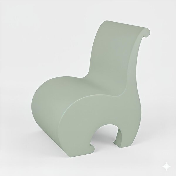 Poltrona Eddy, un vero gioiello di design in Polietilene, Dimensione 60x54x h 82 cm - Peso 10 kg design Ergonomico colore Salvia