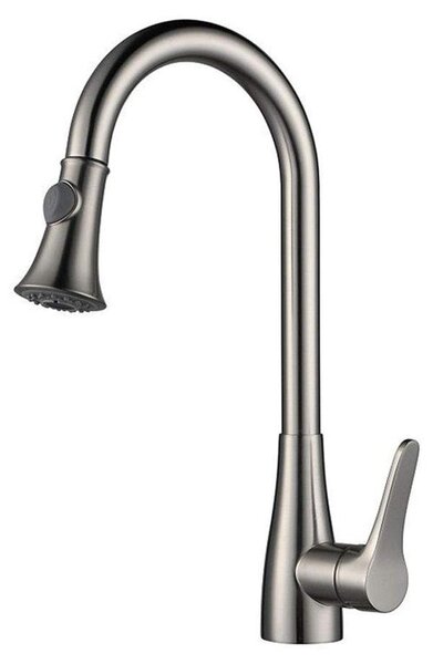 Solidchoice - Rubinetto da cucina con funzione estraibile e finitura spazzolata