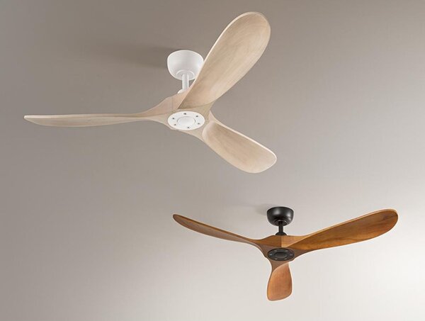 RUNA VENTILATORE SENZA LUCE CON 3 PALE IN LEGNO 2 COLORI D130 CM CON TELECOMANDO INCLUSO
