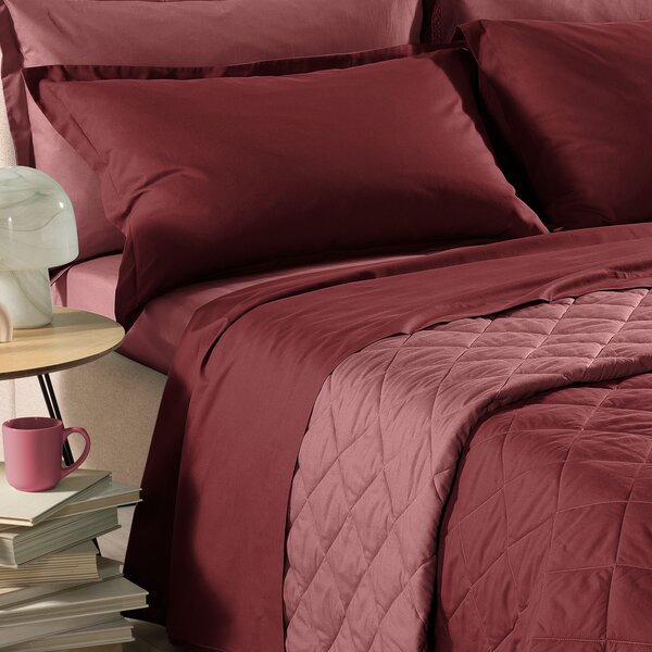 Copriletto Primaverile SINGOLO Vita Double BORDEAUX Cotone Caleffi
