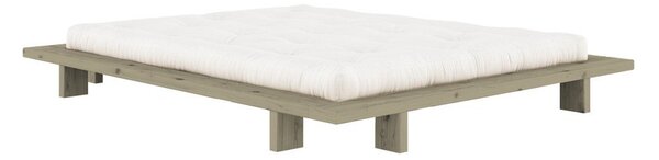 Letto matrimoniale color salvia in pino massiccio senza testiera con rete inclusa 160x200 cm Japan – Karup Design