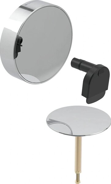 Geberit GE, kit prefabbricato per scarico vasca da bagno, modello Split d52 mm, con comando a rotella e rubinetto di riempimento, bianco, 1 pz