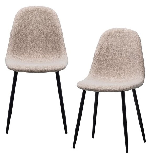 Sedie da pranzo beige in set di 2 Marije - WOOOD
