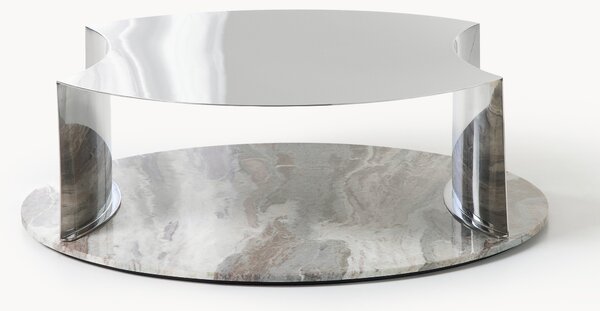 Tavolino da salotto rotondo XL con base in marmo Kerrington