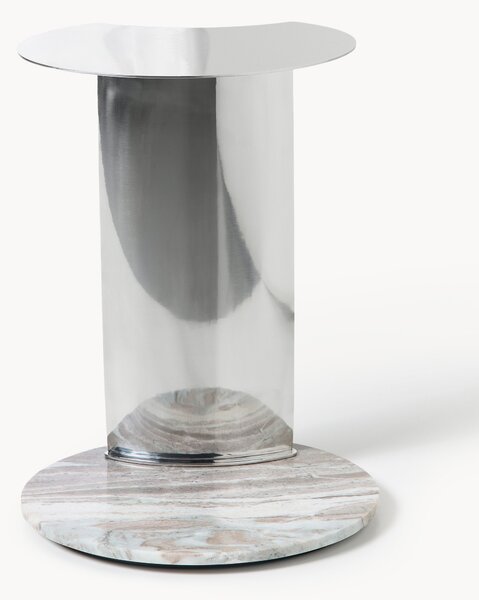 Tavolino rotondo con base in marmo Kerrington