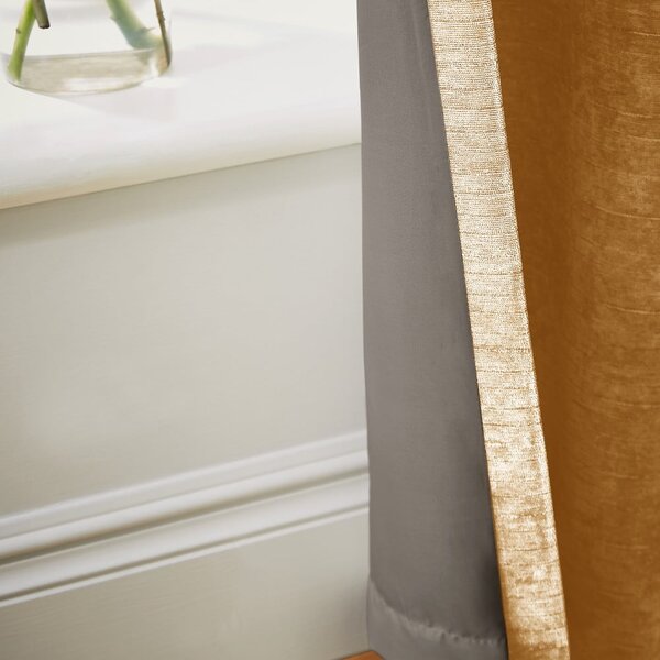 Tende in set termoisolanti gialle in ciniglia 2 pz 168x229 cm Selene Luxury Chenille – Hyperion