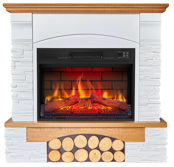 Camino elettrico ArtiFlame Roxwell AF23BS con riscaldamento da 1800 W, effetto fiamma realistico, illuminazione a LED, telecomando, timer, colore nero