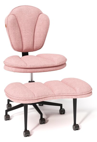 Sedia da ufficio ergonomica, sedia da meditazione ergonomica con ruote e supporto lombare, sedia ADHD, sedia da scrivania, sedia da computer, poltrona da ufficio, rosa