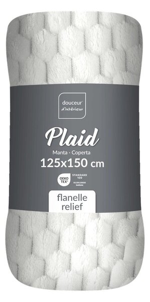 Coperta color crema in microflanella 125x150 cm Mini Frosty – douceur d'intérieur