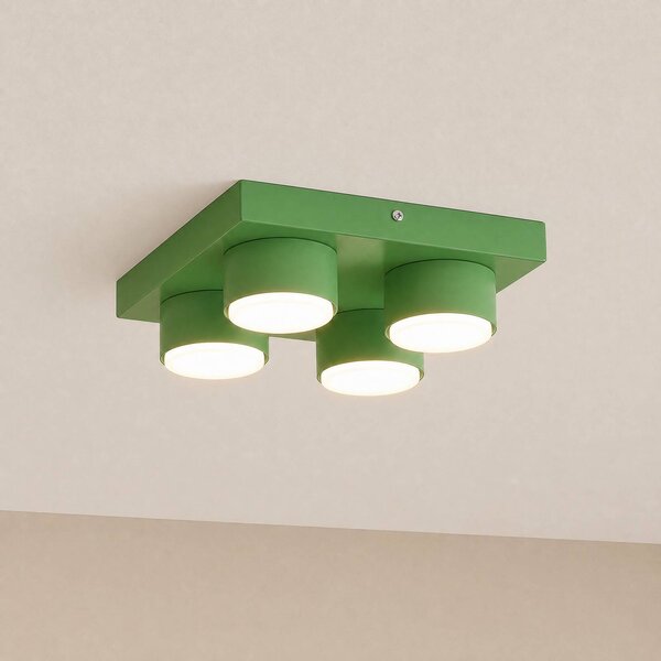 Plafoniera soffitto Brix TK Lighting, dimmerabile, Verde, Soggiorno / Sala da pranzo, Metallo, Moderno, Plafoniera
