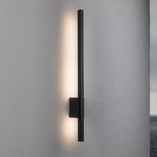 Paulmann Applique da esterni a LED Stan, Nero, Alluminio, Moderno, Applique LED da esterni