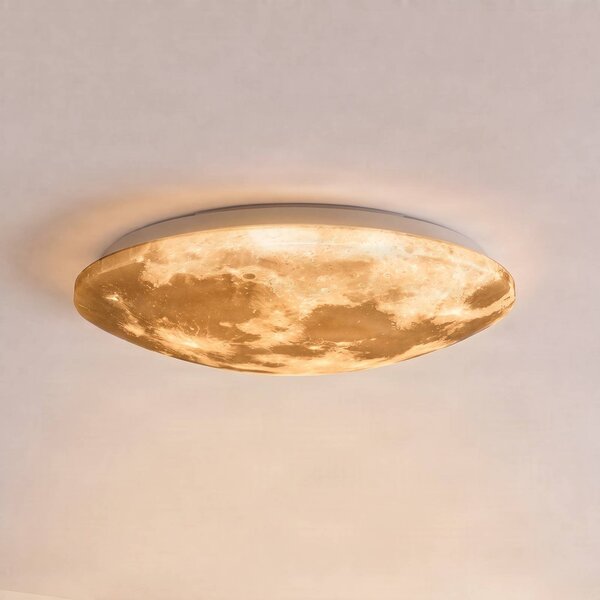 Trio Lighting Plafoniera a LED Lunar, dimmerabile, Bianco / Opale, Soggiorno / Sala da pranzo, Plastica, Moderno, Plafoniera LED