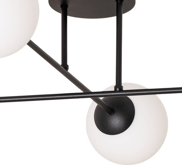 Plafoniera soffitto Glassy EMIBIG LIGHTING, dimmerabile, Nero, Soggiorno / Sala da pranzo, Vetro, Moderno, Plafoniera