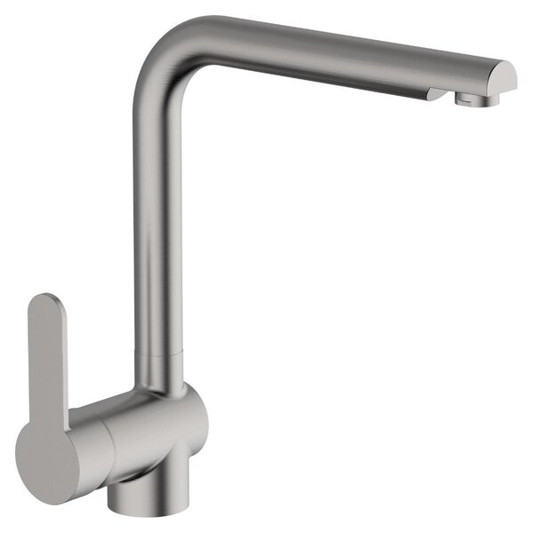 Schläfer 30506525 | Miscelatore Lavello Cucina Inox, Bocca Girevole 360° a squadra, Rubinetto Cucina Professionale in Acciao, Miscelatore Serie Good Life