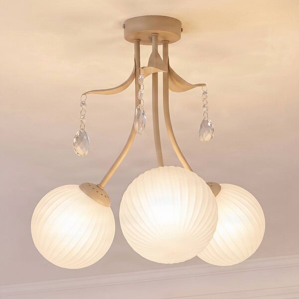 Plafoniera soffitto Celeste Milagro Lighting, dimmerabile, Ottone / Oro, Soggiorno / Sala da pranzo, Metallo, Plafoniera
