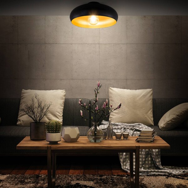 B.K. Licht Plafoniera soffitto Zoe, dimmerabile, Nero, Soggiorno / Sala da pranzo, Metallo, Moderno, Plafoniera