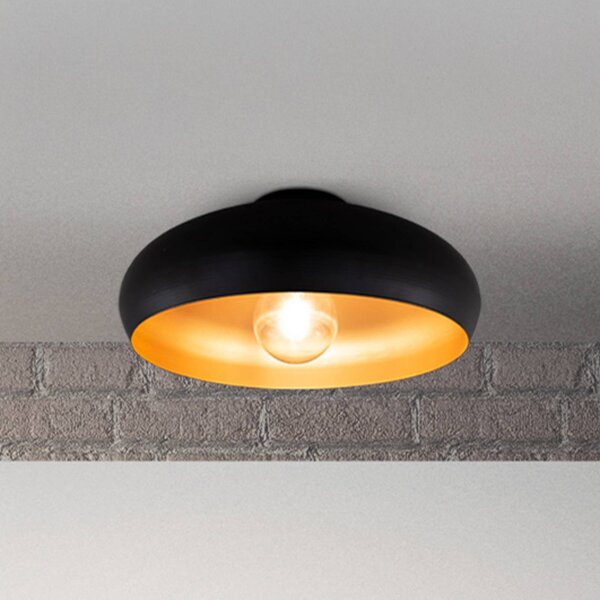 B.K. Licht Plafoniera soffitto Zoe, dimmerabile, Nero, Soggiorno / Sala da pranzo, Metallo, Moderno, Plafoniera