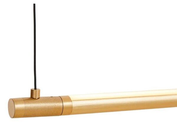 LOOM DESIGN lampada LED a sospensione Straw 200, oro, alluminio dimmerabile, Ottone / Oro, Soggiorno / Sala da pranzo, Alluminio, Moderno