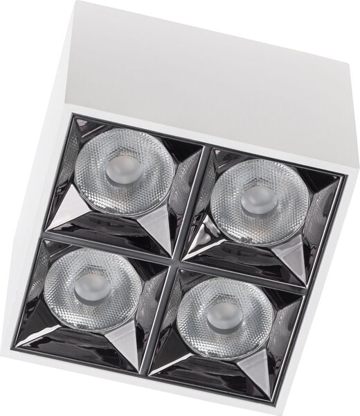 Faretto LED MIDI bianco-argento 16 W, bianco caldo 1500 lm, alluminio, dimensioni: 6,6 x 8,2 x 8,2 cm, IP20, Nowodvorski Lighting