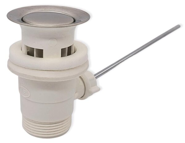 Schläfer 40510020 | Piletta Universale per Lavabo Bagno e Bidet, Lavandino Cucina e Lavanderia, con Tappo Saltarello in Plastica e Troppopieno, Attacco da 1 1/4"