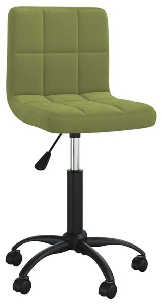 VidaXL Sedia da ufficio girevole in velluto verde chiaro