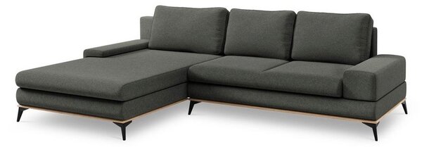 Divano letto angolare grigio scuro, angolo sinistro Planet - Windsor & Co Sofas