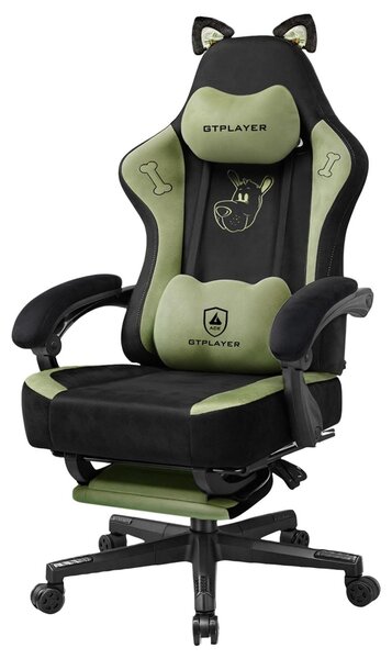 Sedia da gaming ergonomica con orecchie a forma di gatto e imbottitura in memory foam