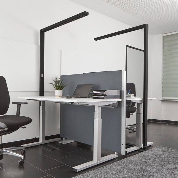 Arcchio lampada LED da terra per ufficio Jolinda, nera, 4000K, sensore Jolinda Arcchio, dimmerabile, Nero, Studio / Ufficio, Alluminio, Moderno