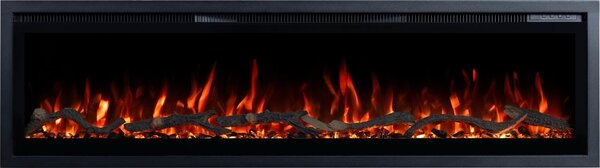 Camino elettrico Emotion Flame Regal 182 – fiamma di alta qualità – da parete o da incasso – 182x35x12 cm – camino LED con riscaldamento 900/1800 W