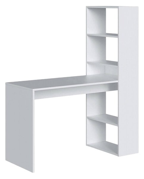 Scrivania salvaspazio bianca 120x53cm con libreria - Ali