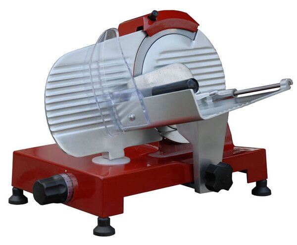 Affettatrice a Gravita Professionale per famiglia lama da 220 AFP rossa 150 watt con affilatorio fisso colore rosso