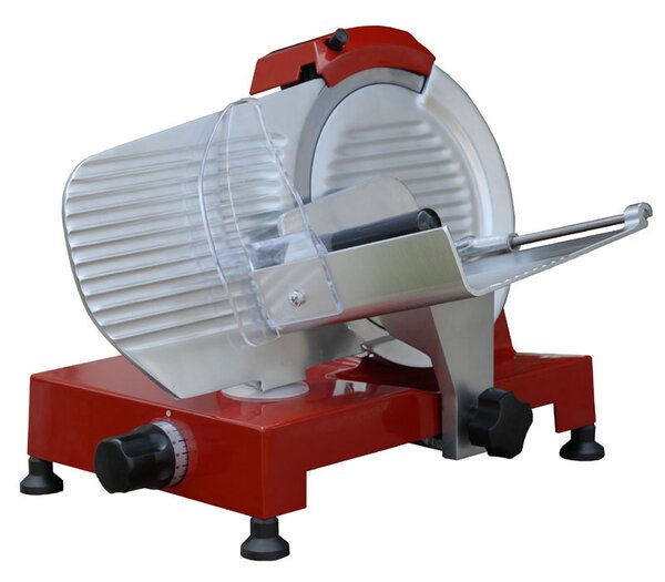 Affettatrice a Gravita Professionale per famiglia Lama da 250 AFP rossa 150 watt con affilatoio fisso colore rosso