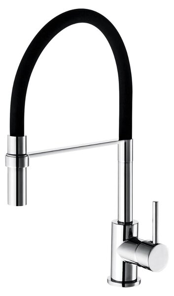 Schläfer 35516010 | Miscelatore Lavello Cucina Cromo, Bocca Girevole 360°, Rubinetto Cucina Professionale con Doccetta Orientabile, Miscelatore Lavello con Doccino Serie Focus in Ottone