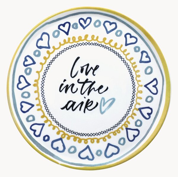 Set di 6 piatti rotondi per pizza Cinzia Love In The Air
