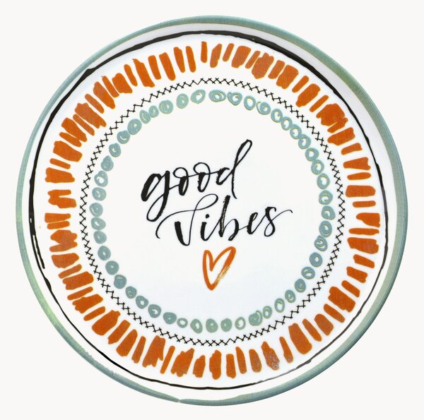 Set di 6 piatti pizza rotondi Cinzia Good Vibes